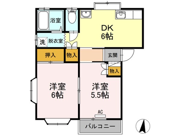 ルグランⅢ Ａ棟の物件間取画像